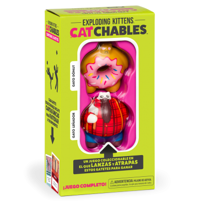 Exploding Kittens Catchables 2-Pack 1 Gato donut y Gato leñador